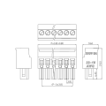 Tappo di presa per plug-in verticale del lato verticale da 3,81 mm